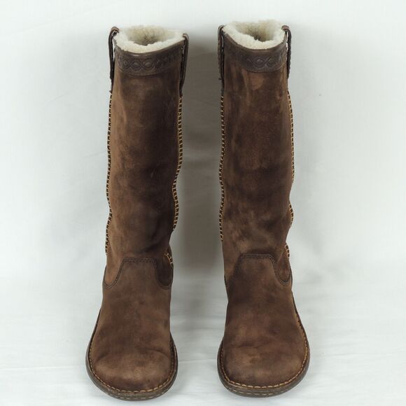 UGG 5676 Swell Tall Boots Women's Size 7 Brown Steampunk Dark Academia - Picture 2 of 8